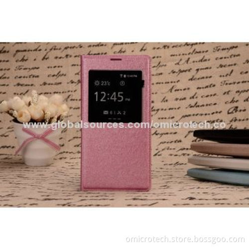 Leather Mobile Phone Case for Samsung Galaxy S5, OEM Orders Welcomed